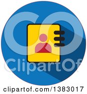 Clipart Of A Flat Design Round Contacts Icon Royalty Free Vector Illustration