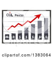 Poster, Art Print Of Bar Graph Showing An Increase In Oil Prices