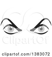 Poster, Art Print Of Pair Of Angry Gray Eyes