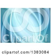 Clipart Of A Background Of Abstract Blue Waves Royalty Free Vector Illustration