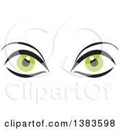 Poster, Art Print Of Pair Of Green Eyes