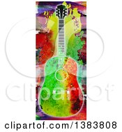 Clipart Of An Acoustic Guitar On A Grungy Background Royalty Free Illustration
