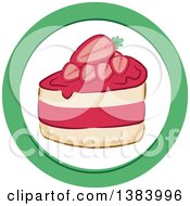 Clipart Of A Strawberry Cake Icon Royalty Free Vector Illustration
