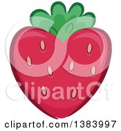 Poster, Art Print Of Heart Shaped Strawberry