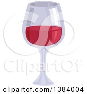 Clipart Of A Glass Of Red Wine Royalty Free Vector Illustration by BNP Design Studio