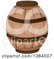 Clipart Of A Wine Barrel Royalty Free Vector Illustration by BNP Design Studio