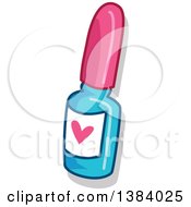 Pink And Blue Bottle Of Nail Polish