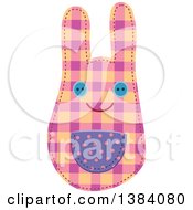 Poster, Art Print Of Plaid Patterned Sewn Rabbit