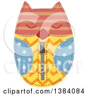 Poster, Art Print Of Colorful Patterned Sewn Owl Pouch