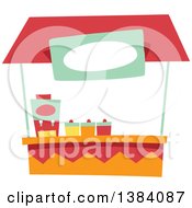 Clipart Of A Festival Carnival Booth Stand Royalty Free Vector Illustration