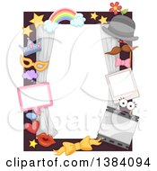 Poster, Art Print Of Border Frame With Picture Props With Party Themes
