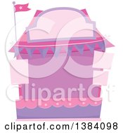 Poster, Art Print Of Pink And Purple Carnival Or Festival Booth