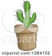 Potted Succulent Cactus Plant