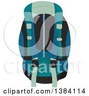 Clipart Of A Camping Or Recreational Backpack Royalty Free Vector Illustration