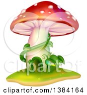 Poster, Art Print Of Mushroom House With Vines