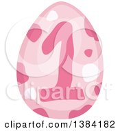 Poster, Art Print Of Pink Girly First Birthday Dinosaur Themed Egg