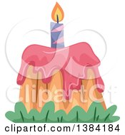Poster, Art Print Of Pink Volcano Themed First Birthday Cake