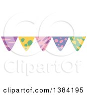 Clipart Of A Dinosaur Themed Party Bunting Banner Royalty Free Vector Illustration by BNP Design Studio