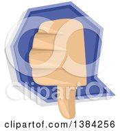 Poster, Art Print Of Thumb Down Hand Icon