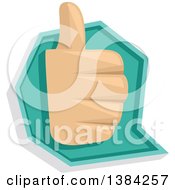 Clipart Of A Thumb Up Hand Icon Royalty Free Vector Illustration