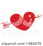 Poster, Art Print Of Red Heart With Cupids Arrow