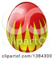 Poster, Art Print Of 3d Red And Green Easter Egg