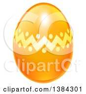 Poster, Art Print Of 3d Orange And Golden Easter Egg