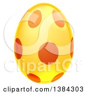 Poster, Art Print Of 3d Golden Easter Egg With Dots