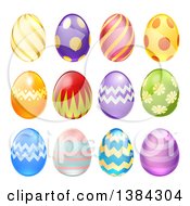 Poster, Art Print Of 3d Colorful Patterned Easter Eggs