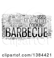 Clipart Of A Grayscale Barbecue Tag Word Collage On White Royalty Free Illustration