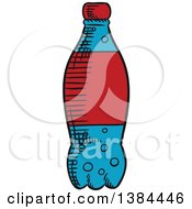 Clipart Of A Sketched Soda Bottle Royalty Free Vector Illustration