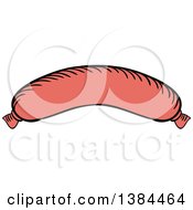 Clipart Of A Sketched Sausage Link Royalty Free Vector Illustration