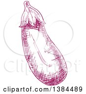 Poster, Art Print Of Sketched Purple Eggplant
