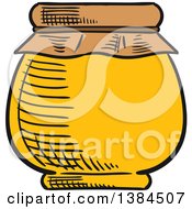 Poster, Art Print Of Sketched Honey Jar