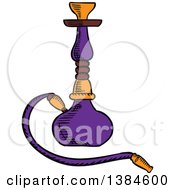 Clipart Of A Sketched Hookah Royalty Free Vector Illustration by Vector Tradition SM