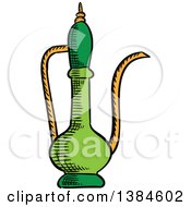 Clipart Of A Sketched Pitcher Royalty Free Vector Illustration