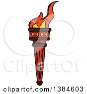 Clipart Of A Sketched Torch Royalty Free Vector Illustration by Vector Tradition SM