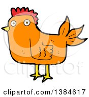 Poster, Art Print Of Cartoon Hen Chicken