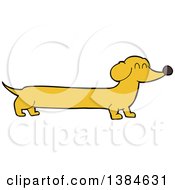 Cartoon Dachshund Dog