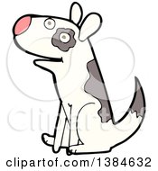 Clipart Of A Cartoon Dog Royalty Free Vector Illustration by lineartestpilot