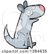 Clipart Of A Cartoon Dog Royalty Free Vector Illustration by lineartestpilot