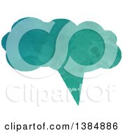 Clipart Of A Watercolor Painted Speech Bubble Royalty Free Vector Illustration by KJ Pargeter