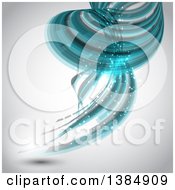 Poster, Art Print Of Background Of Abstract Swirling Blue Lights