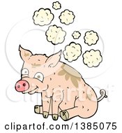 Poster, Art Print Of Cartoon Stinky Pink Pig