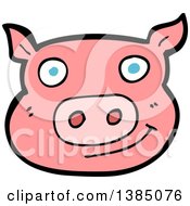 Poster, Art Print Of Cartoon Pink Pig