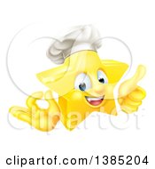 Poster, Art Print Of 3d Happy Golden Chef Star Emoji Emoticon Character Giving A Thumb Up And Gesturing Ok