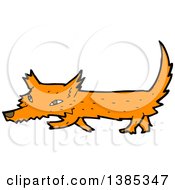 Clipart Of A Cartoon Fox Royalty Free Vector Illustration by lineartestpilot
