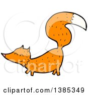 Clipart Of A Cartoon Fox Royalty Free Vector Illustration by lineartestpilot