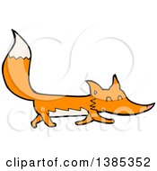 Clipart Of A Cartoon Fox Royalty Free Vector Illustration