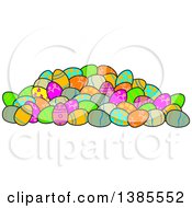 Poster, Art Print Of Pile Of Decorated Easter Eggs